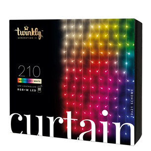 Twinkly Curtain, 210 LEDs, IP44 - Išmanioji kalėdinė girlianda