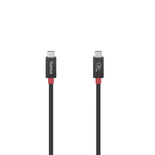 Laidas Hama Essential, USB-C - USB-C, 40 Gbit/s, 5A, 240W, 1m, black Prekė - 00200779