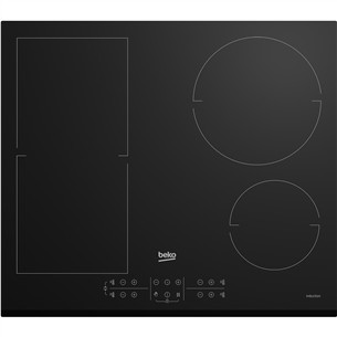 Beko, Beyond, plotis 58 cm, nuožulnus kraštas, juoda - Įmontuojama indukcinė kaitlentė