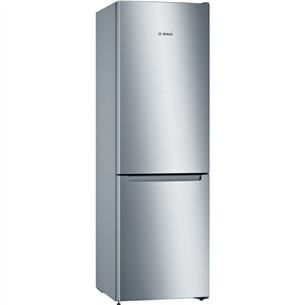 Bosch Series 2, NoFrost, 305 L, 186 cm, nerūdijančio plieno - Šaldytuvas