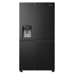 Hisense, No Frost, vanduo ir ledukai, talpa 632 L, aukštis 179 cm, juodas - Šaldytuvas