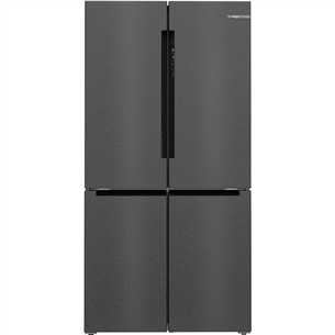 Bosch Series 4, No Frost, 605 L, 183 cm, juodo nerūdijančio plieno - SBS Šaldytuvas