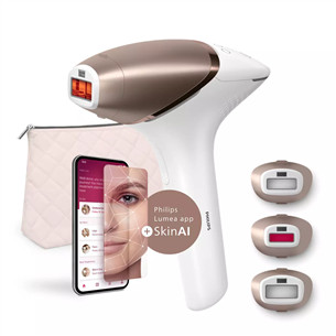 Philips Lumea IPL 9900, SenseIQ, baltas/aukso spalvos - Fotoepilatorius