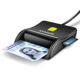 AXAGON CRE-SM3SD, USB-A - Išmanusis kortelių skaitytuvas
