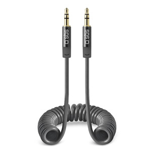 Laidas SBS, 3.5mm - 3.5mm, coiled, dark gray Prekė - TECABLE35SPIRDG