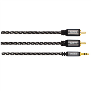 Laidas Avinity 2 RCA - 3,5mm, 1.5 m, black/gray Prekė - 00127077