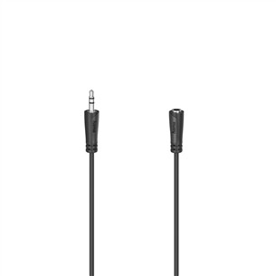 Laidas Hama Audio Extension Cable, 3.5mm - 3.5mm, socket, 1,5 m, juodas Prekė - 00205119