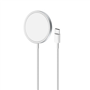 Puro Magnetic Wireless, USB-C, MagSafe, 1 m, baltas - Belaidis įkroviklis