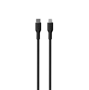 Laidas Puro SOFT, USB-C, Lightning, 1,5 m, black Prekė - PUCAPLTUSBCICONBLK