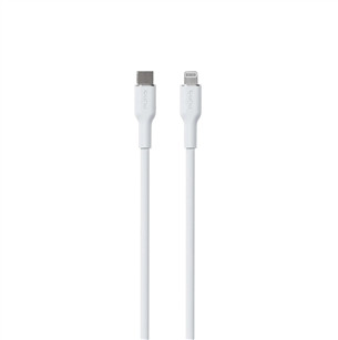 Laidas Puro SOFT, USB-C, Lightning, 1,5 m, white Prekė - PUCAPLTUSBCICONWHI