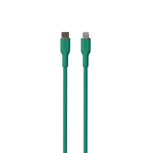 Laidas Puro SOFT, USB-C, Lightning, 1,5 m, green Prekė - PUCAPLTUSBCICONDKGRN