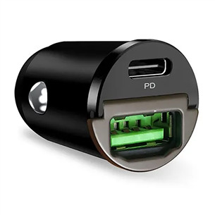 Puro Mini, USB-A, USB-C, 30 W, juodas - Automobilinis įkroviklis