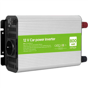 Inverteris Gembird 12V-> 800W + USB port Prekė - EG-PWC800-01