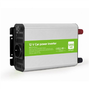 Inverteris Gembird 12V-> 1200W + USB port Prekė - EG-PWC1200-01