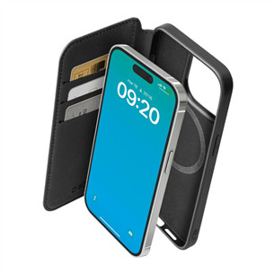 Dėklas SBS Wallet Mag Case, iPhone 15 Pro, black Prekė - TEBKMAGSFIP1561PK