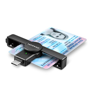 AXAGON CRE-SMPC, USB-C, juodas - ID kortelių skaitytuvas