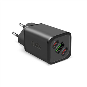 SBS GaN charger with Power Delivery, 65 W, juodas - Maitinimo adapteris