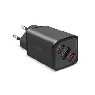 SBS GaN Charger with Power Delivery, 140 W, juodas - Maitinimo adapteris