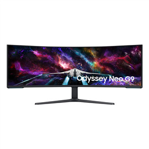 Samsung Odyssey Neo G9, 57", 240 Hz, Quantum Mini-LED, Ultra HD, lenktas, baltas - Monitorius