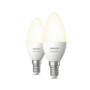 Philips Hue White, E14, šilta balta šviesa, 2 vnt. - Išmaniosios lemputės