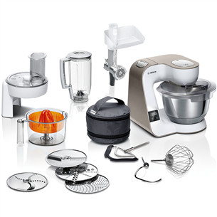 Bosch, MUM 5, 1000 W, 3,9 L, baltas/bronzos spalvos - Virtuvinis kombainas