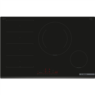 Bosch Series 6, plotis 80,2 cm, berėmė, juoda - Įmontuojama indukcinė kaitlentė