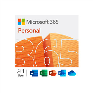 Microsoft 365 Personal, 12 mėnesių prenumerata, 1 naudotojas / 5 įrenginiai, 1 TB OneDrive, ENG - Programinė įranga Prekė - QQ2-01897