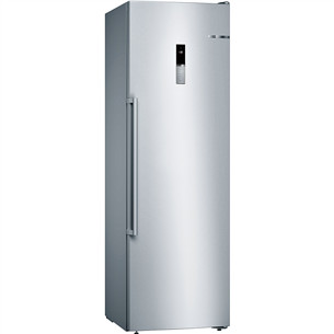 Bosch Series 6, NoFrost, 242 L, aukštis 186 cm, nerūdijančio plieno - Šaldiklis Prekė - GSN36BIEP