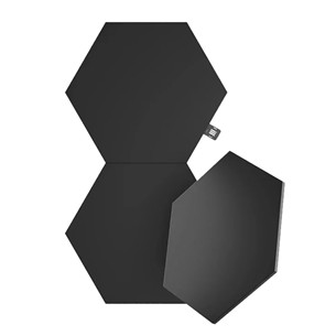 Nanoleaf Shapes Black Hexagons Expansion Pack, 3 panelės - Išmaniojo apšvietimo rinkinys