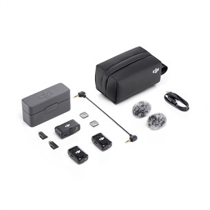 DJI Mic 2 (2 TX + 1 RX + Charging Case) - Belaidžių mikrofonų sistema Prekė - CP.RN.00000324.01