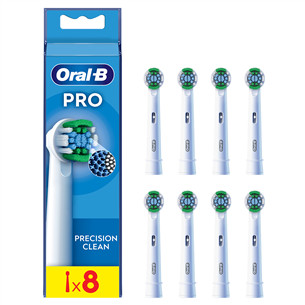 Braun Oral-B Precision Clean Pro, 8 vnt., balti - Dantų šepetėlių antgaliai Prekė - EB20-8/NEW
