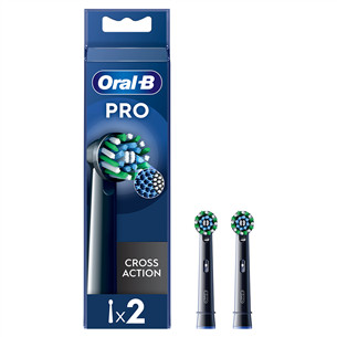 Braun Oral-B Cross Action Pro, 2 vnt., juodi - Dantų šepetėlių antgaliai Prekė - EB50-2/NEW