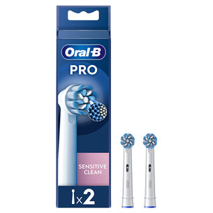 Braun Oral-B Sensitive Clean Pro, 2 vnt., balti - Dantų šepetėlių antgaliai Prekė - EB60-2/NEW