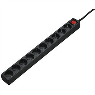 Hama Power Strip, 10 lizdų, 3 m, juodas - Ilgiklis