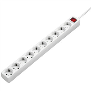 Hama Power Strip, 10 lizdų, 3 m, baltas - Ilgiklis