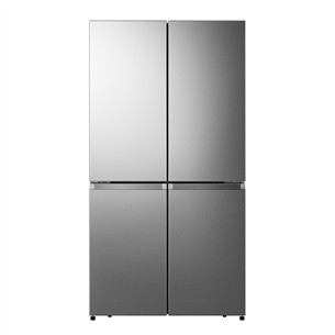 Hisense, Total No Frost, 609 L, aukštis 179 cm, nerūdijančio plieno - SBS šaldytuvas