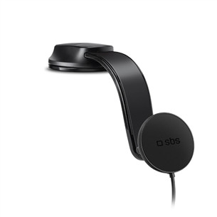 SBS 15W Car Holder, Magsafe, juodas - Belaidis automobilinis įkroviklis