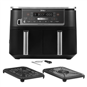 Ninja Foodi MAX Dual Zone, su temperatūros zondu, 9.5 L, 2470 W, juoda - Karšto oro gruzdintuvė