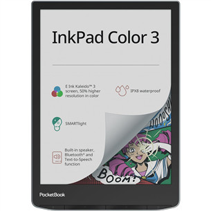 Elektroninė knygų skaityklė PocketBook InkPad Color 3, 7.8", 32 GB, pilka/juoda Prekė - PB743K3-1-WW