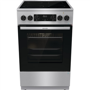 Gorenje, 70 L, plotis 50 cm, nerūdijančio plieno - Viryklė su elektrine orkaite
