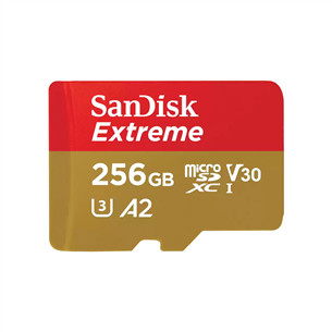 SanDisk Extreme microSDXC UHS-I CARD, 256 GB - Atminties kortelė