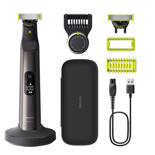 Philips OneBlade Pro 360 Veidui + kūnui, pilkas - Kūno ir barzdos skustuvas