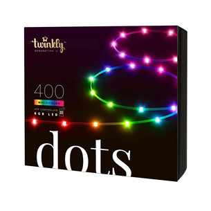 Twinkly Dots, 400 LED, IP20, 20 m, skaidri - Išmanioji lempučių girlianda