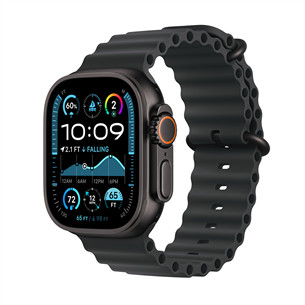 Apple Watch Ultra 2, 49 mm, ocean band, juodo titano spalvos / juodas - Išmanusis laikrodis
