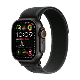 Apple Watch Ultra 2, 49 mm, Trail Loop, M/L, juodo titano spalvos / juodas - Išmanusis laikrodis
