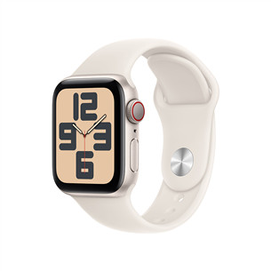 Išmanusis laikrodis Apple Watch SE, 40 mm, GPS + Cellular, sport band, S/M, starlight aluminium / starlight  Prekė-MXGJ3ET/A