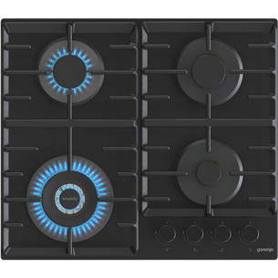 Gorenje, plotis 60 cm, juoda - Įmontuojama dujinė kaitlentė