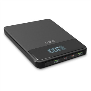 SBS Power Lite, 20000 mAh, LCD, juoda - Išorinė baterija
