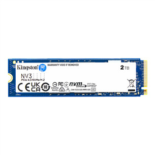 Kingston NV3, 2 TB, M.2, PCIe 4.0, mėlynas - SSD diskas