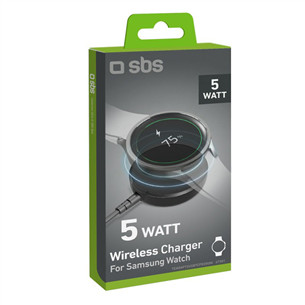 SBS Wireless Charger For Samsung Watch, 5 W, juodas - Belaidis įkroviklis